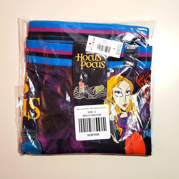 ❤️NWT VINTAGE TORRID HOCUS POCUS PANTY DISNEY BOYSHORT - PLUS SIZE HALLOWEEN - Picture 3 of 10
